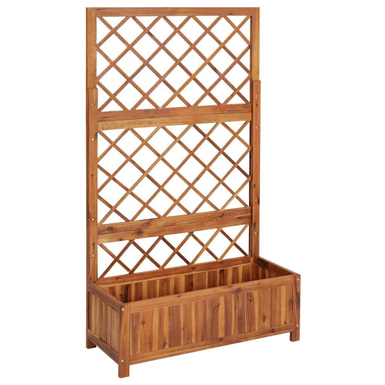 VIDAXL -Pflanzer mit SLAT 85x38x150 cm Festes Akazienholz angehoben