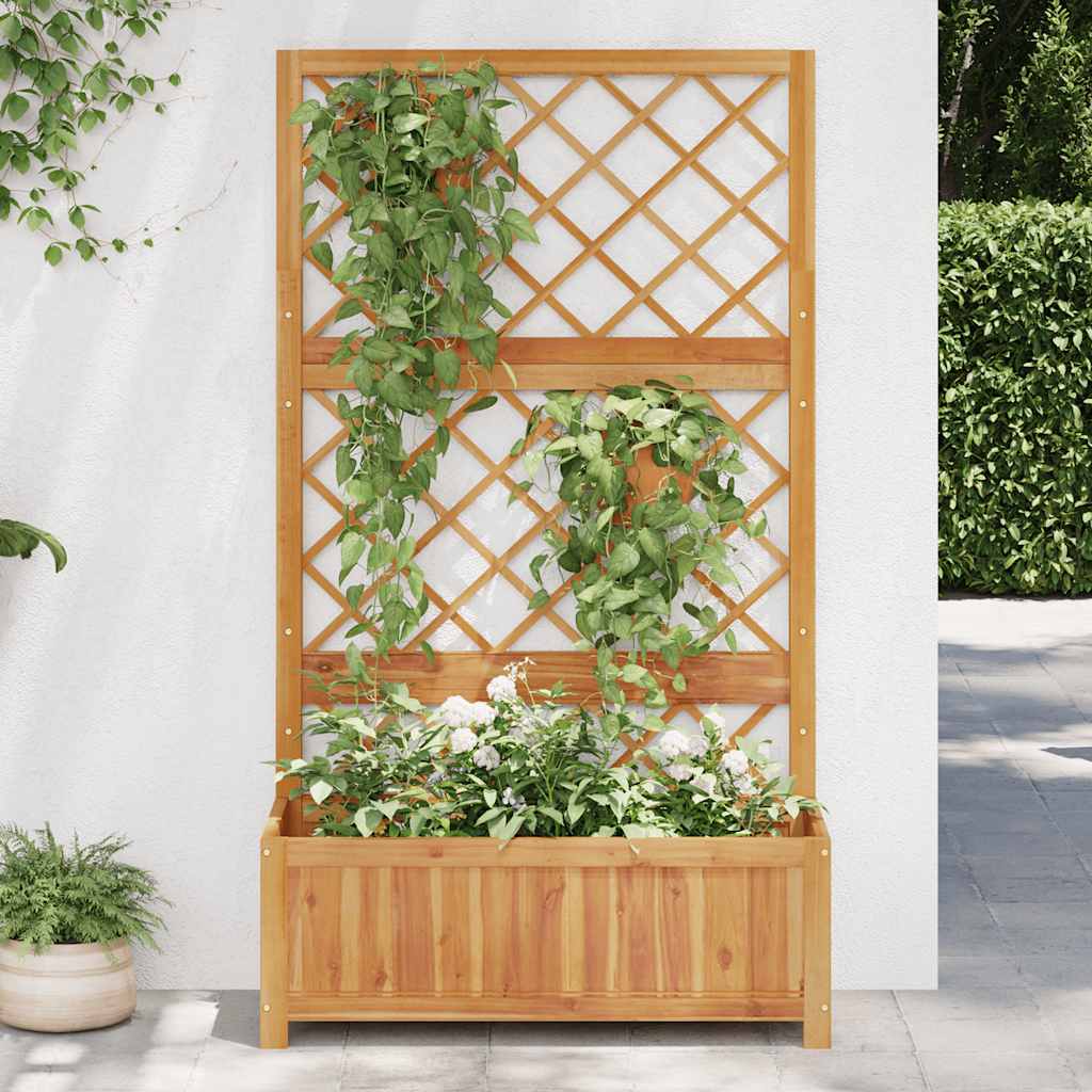 VIDAXL -Pflanzer mit SLAT 85x38x150 cm Festes Akazienholz angehoben