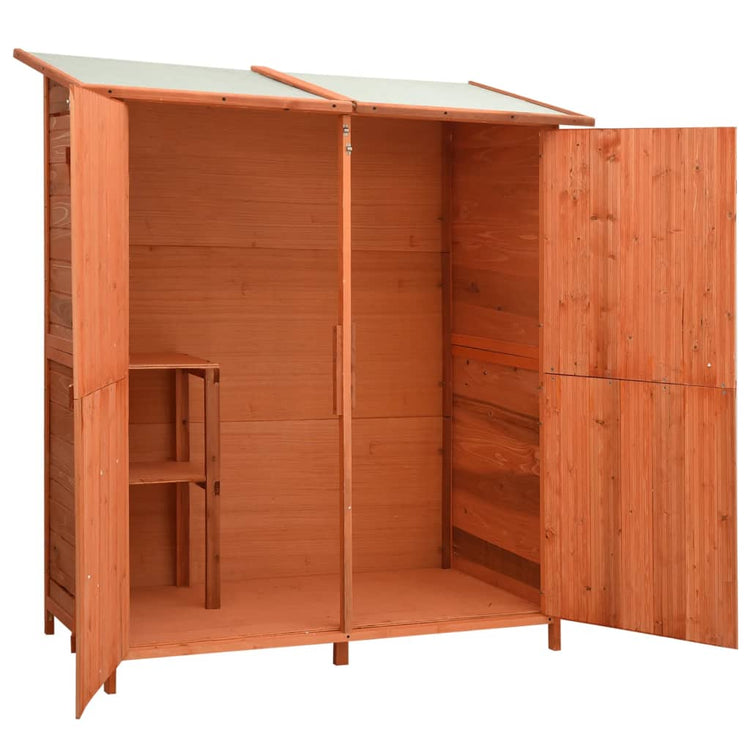 Vidaxl Garden Shed 136x75x160 cm Solid Pinewood