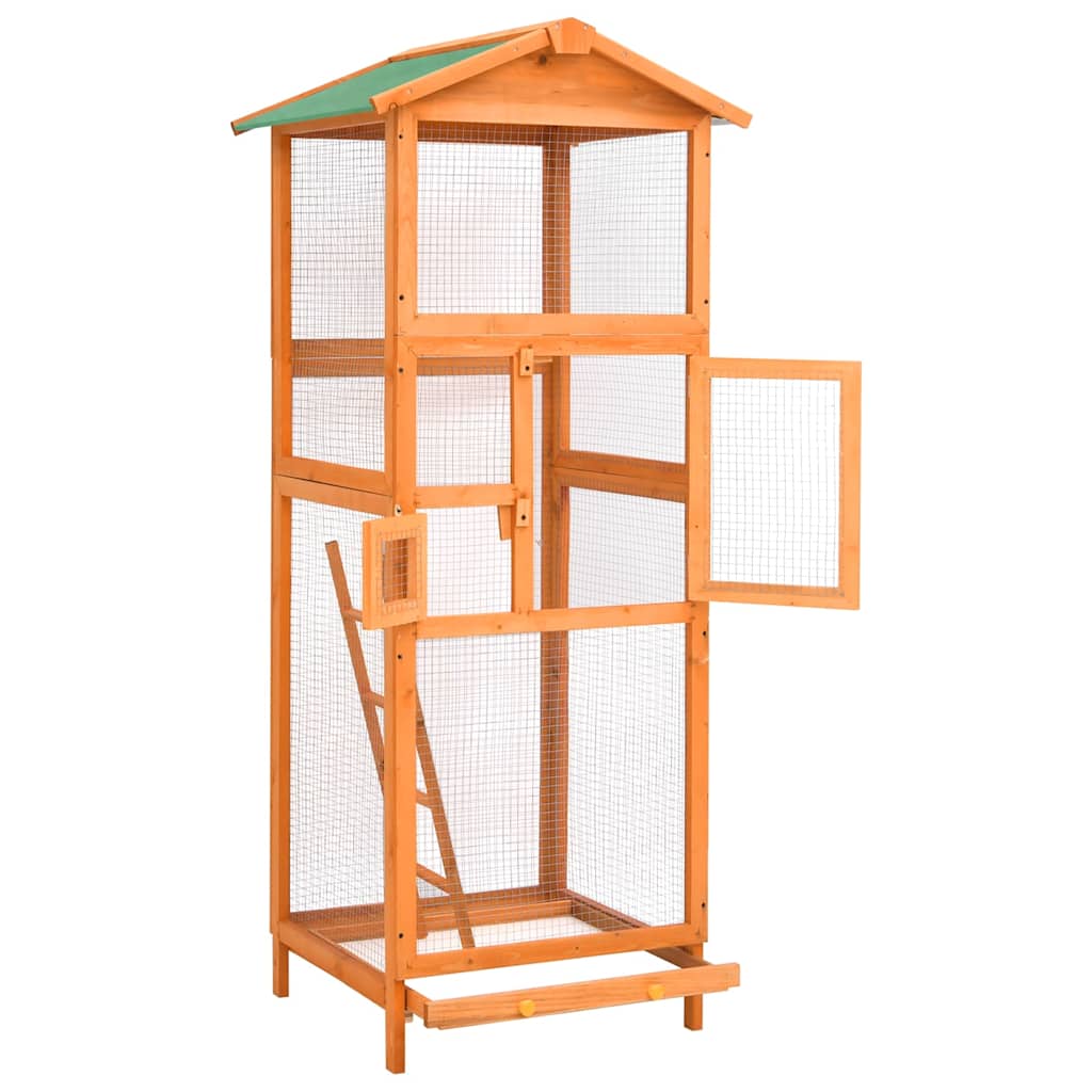 Vidaxl Vogelkäfig 68x62x166 cm Festkieferholz