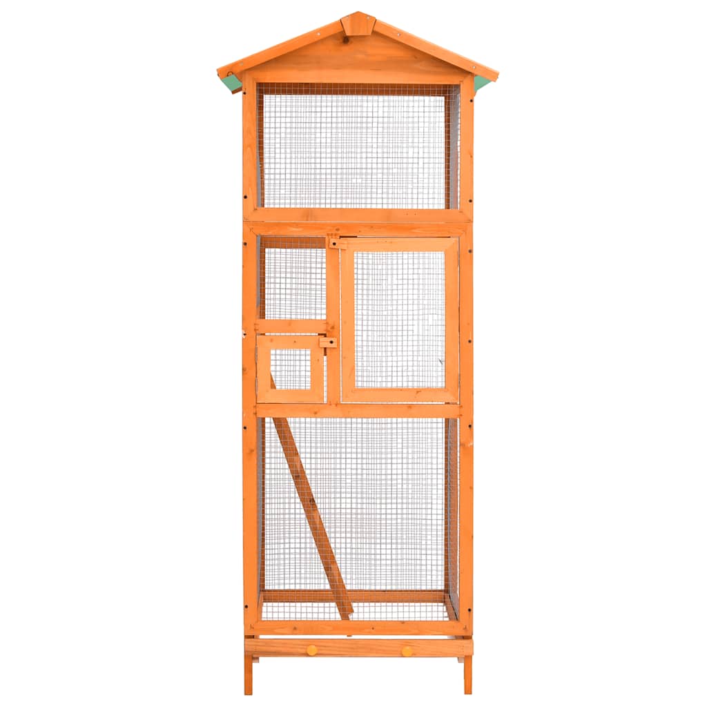 Vidaxl Vogelkäfig 68x62x166 cm Festkieferholz