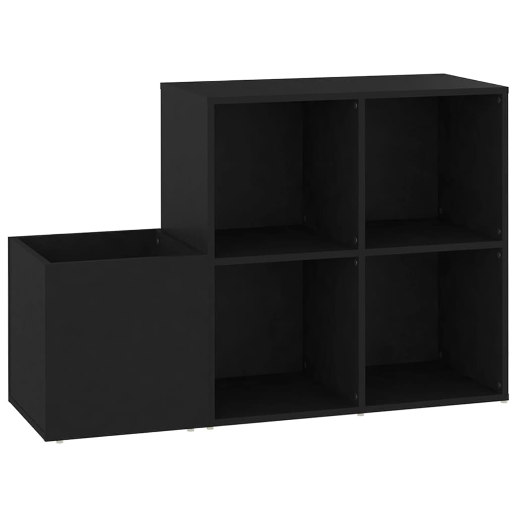 VIDAXL -Speicherschrank 105x35.5x70 cm verarbeitetes Holz schwarz