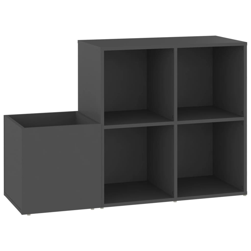 VIDAXL -Speicherschrank 105x35.5x70 cm verarbeitetes Holzgrau