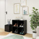 VIDAXL -Speicherschrank 105x35.5x70 cm verarbeitetes Holzgrau