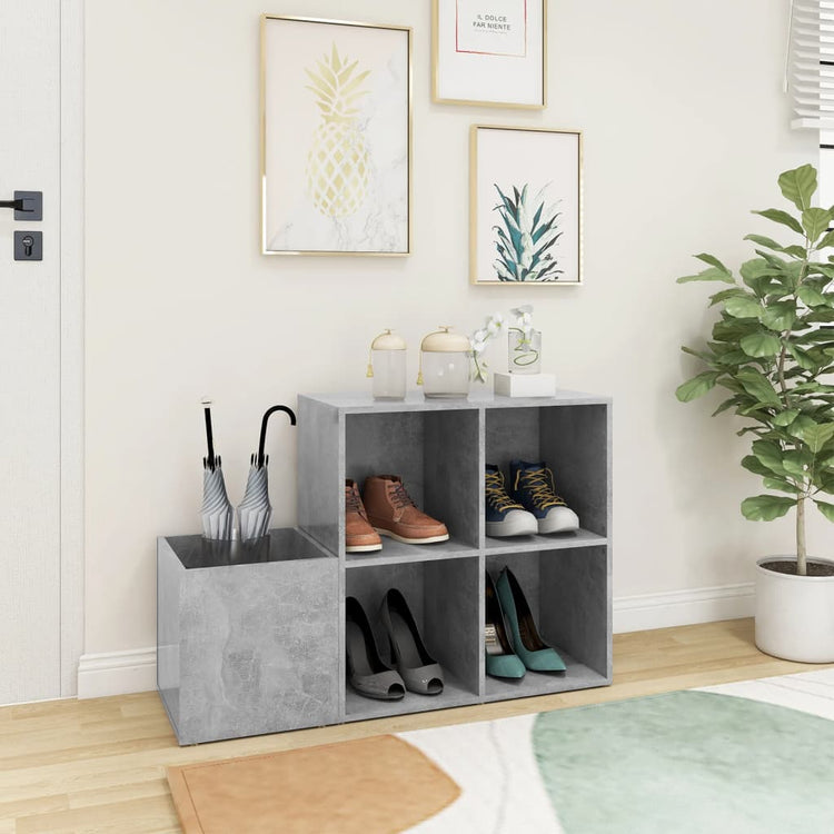 VIDAXL -Speicherschrank 105x35.5x70 cm verarbeiteter Holzbetonglijs