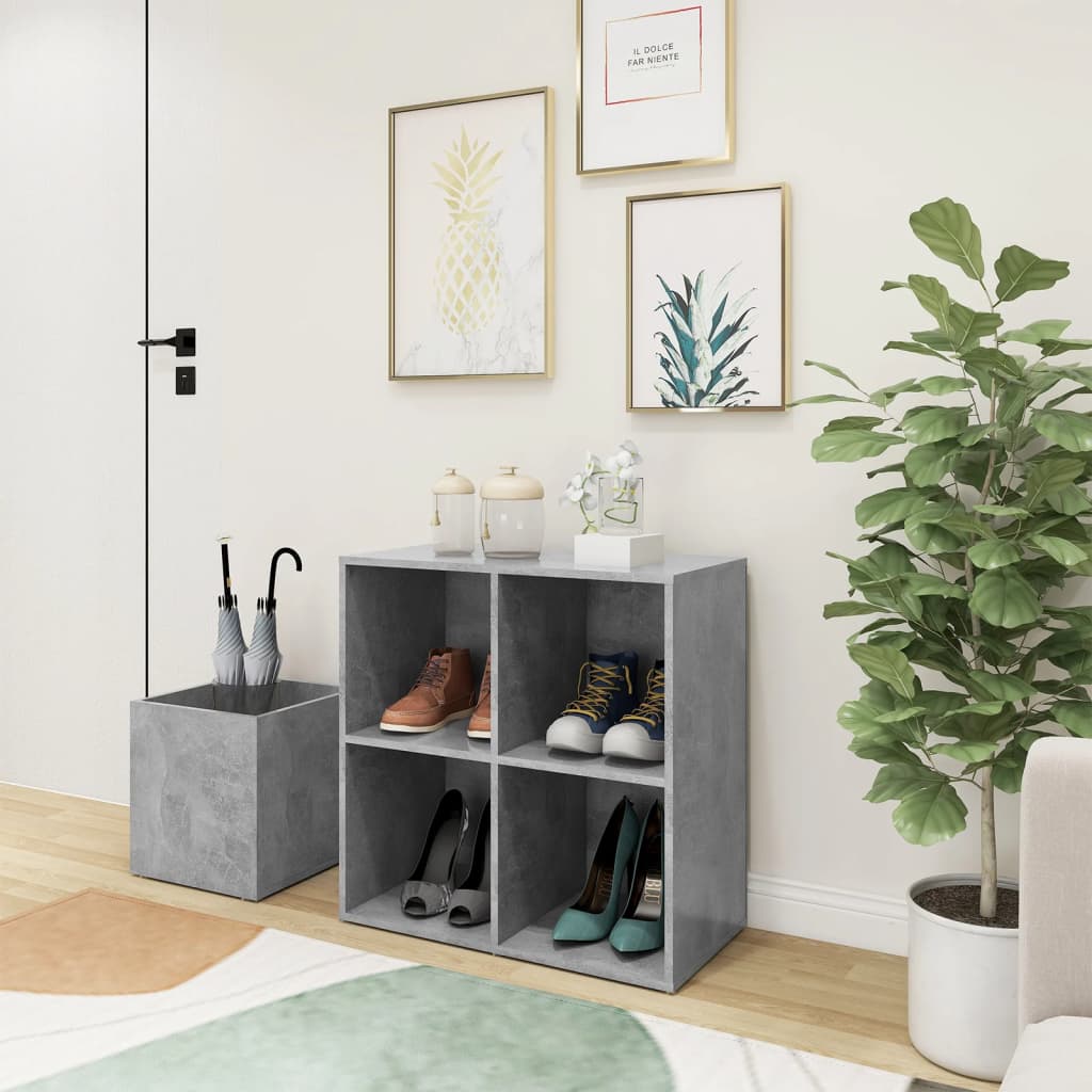 VIDAXL -Speicherschrank 105x35.5x70 cm verarbeiteter Holzbetonglijs