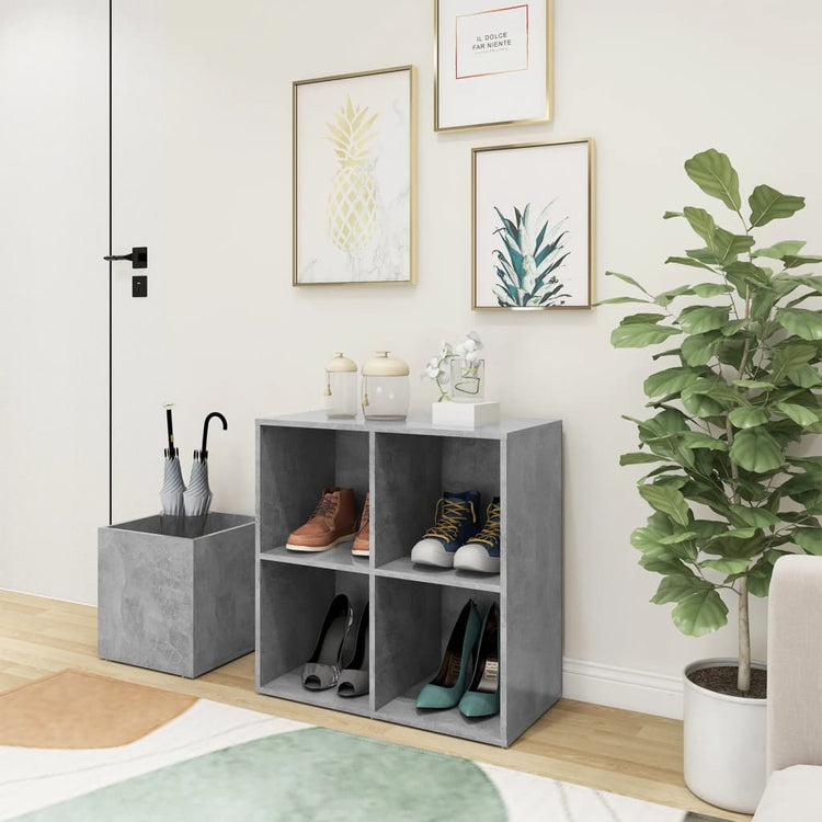 VIDAXL -Speicherschrank 105x35.5x70 cm verarbeiteter Holzbetonglijs