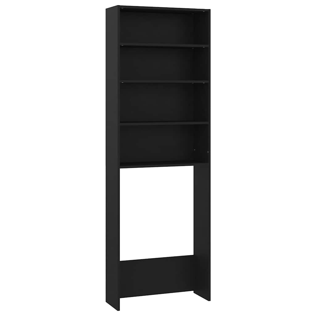 Vidaxl Waschmaschinenschrank 64x24x190 cm Schwarz