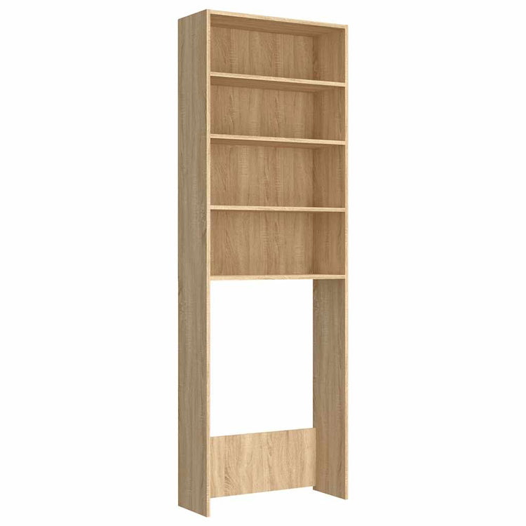 Vidaxl Waschmaschinenschrank 64x24x190 cm Weiß und Sonoma Eiche gefärbt