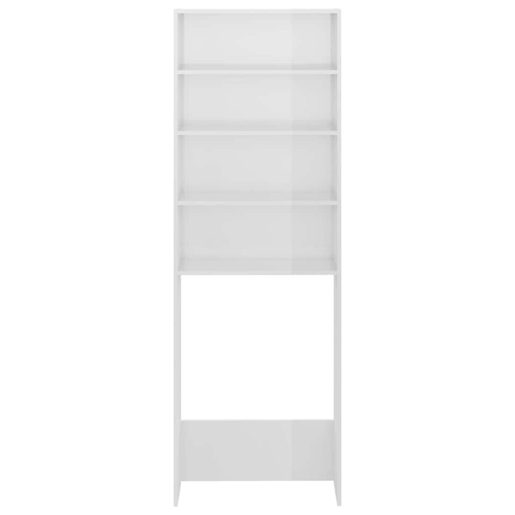 Vidaxl Waschmaschinenschrank 64x24x190 cm Hochglanz weiß
