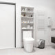 Vidaxl Waschmaschinenschrank 64x24x190 cm Hochglanz weiß