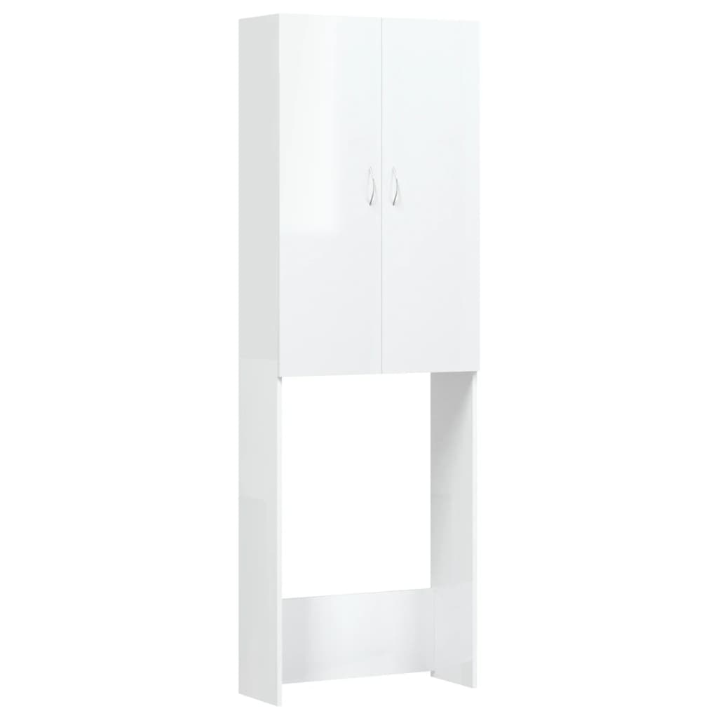 Vidaxl Waschmaschinenschrank 64x25.5x190 cm Hochglanz weiß