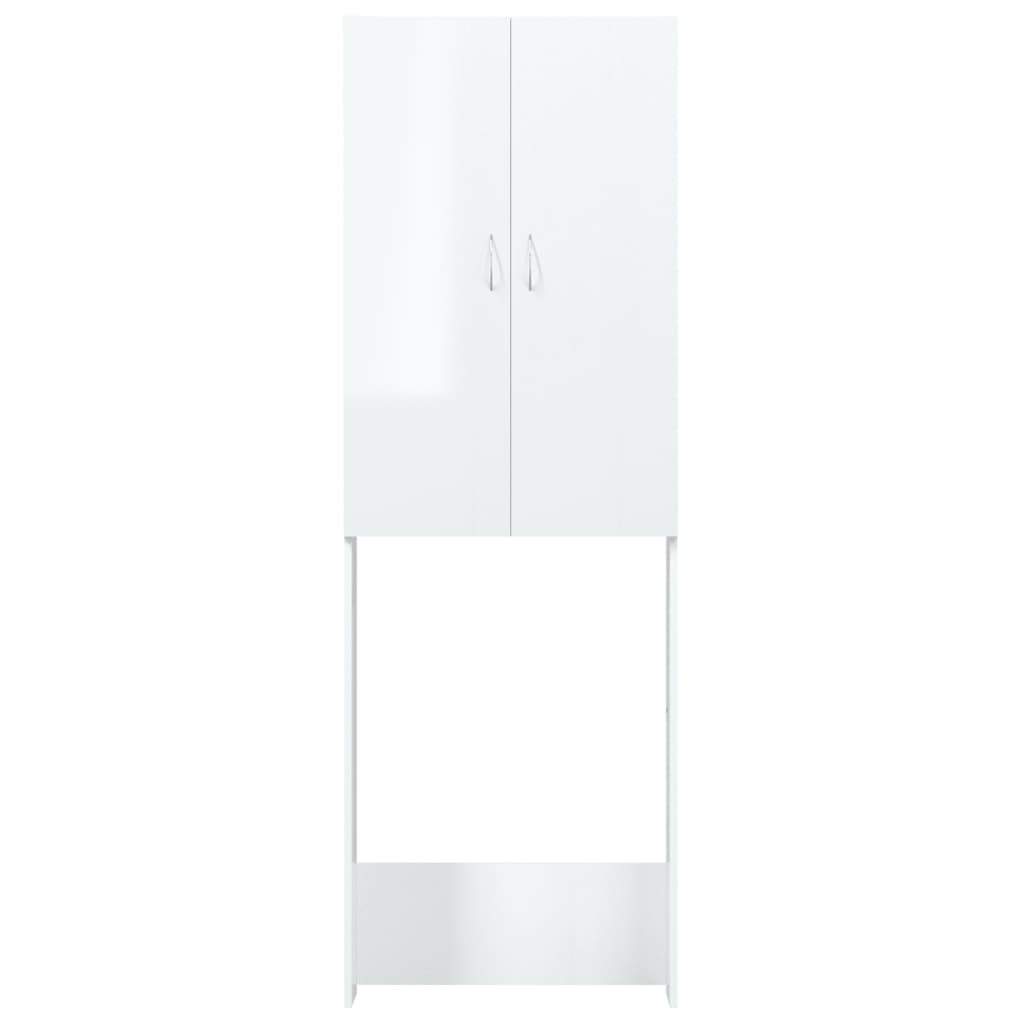 Vidaxl Waschmaschinenschrank 64x25.5x190 cm Hochglanz weiß