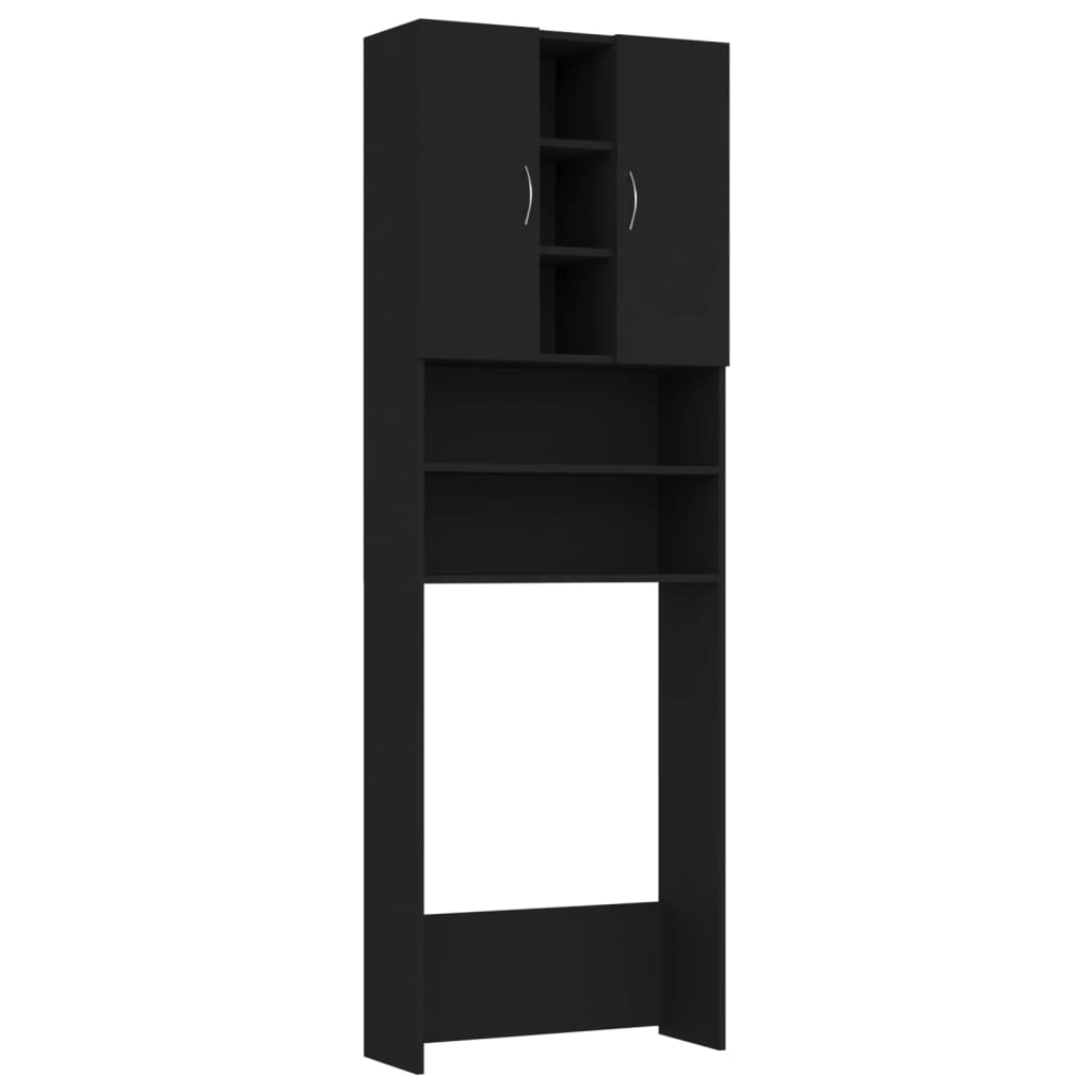 Vidaxl Waschmaschinenschrank 64x25.5x190 cm Schwarz