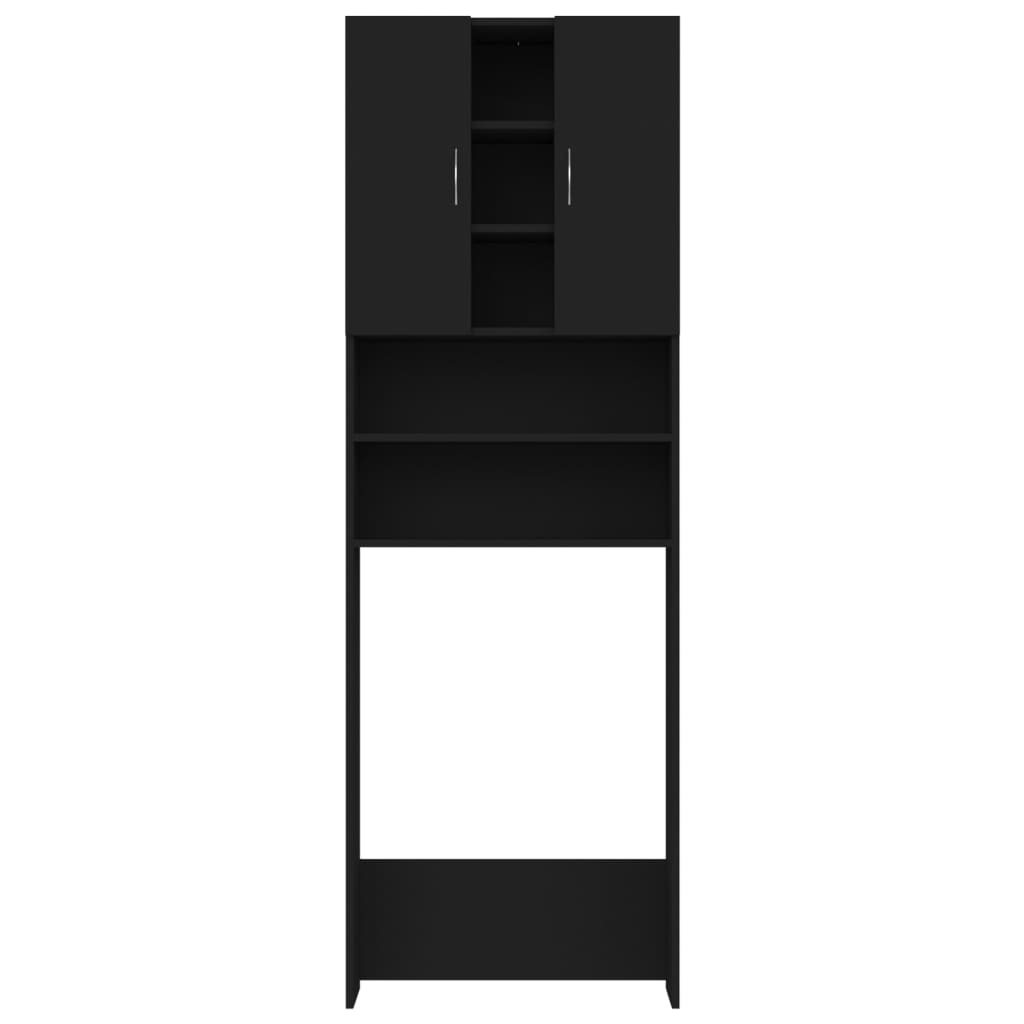Vidaxl Waschmaschinenschrank 64x25.5x190 cm Schwarz