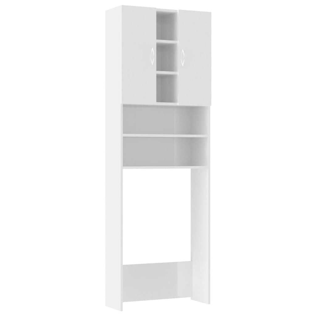 Vidaxl Waschmaschinenschrank 64x25.5x190 cm Hochglanz weiß
