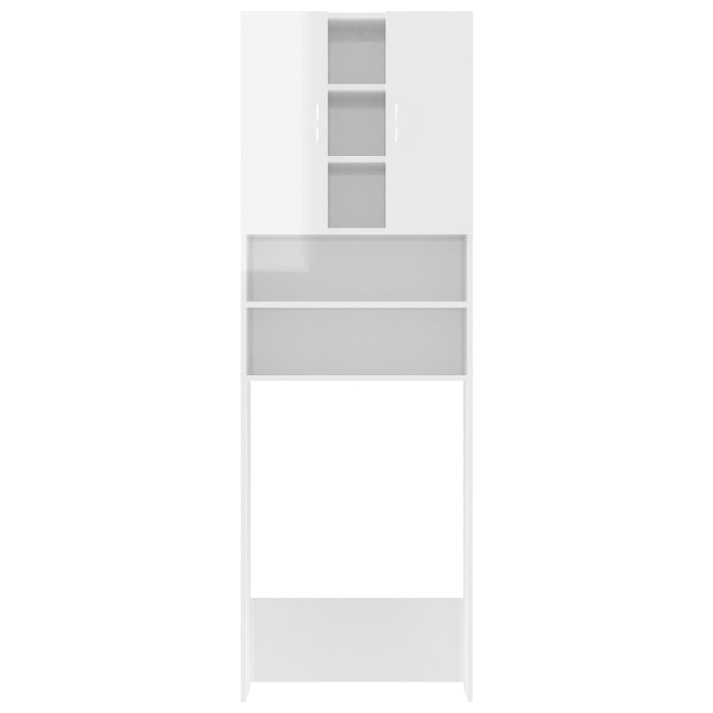 Vidaxl Waschmaschinenschrank 64x25.5x190 cm Hochglanz weiß