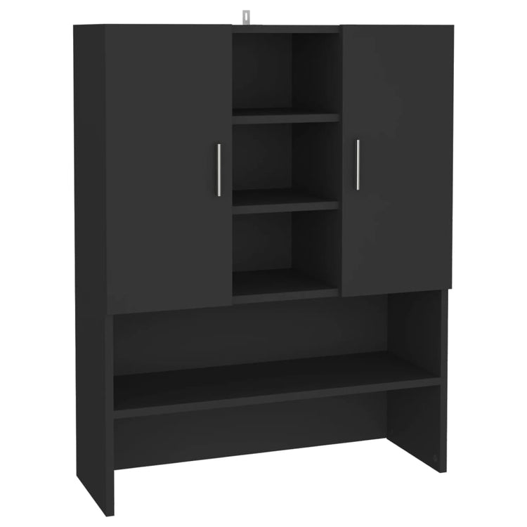 Vidaxl Waschmaschinenschrank 70,5 x 25,5 x 90 cm Schwarz