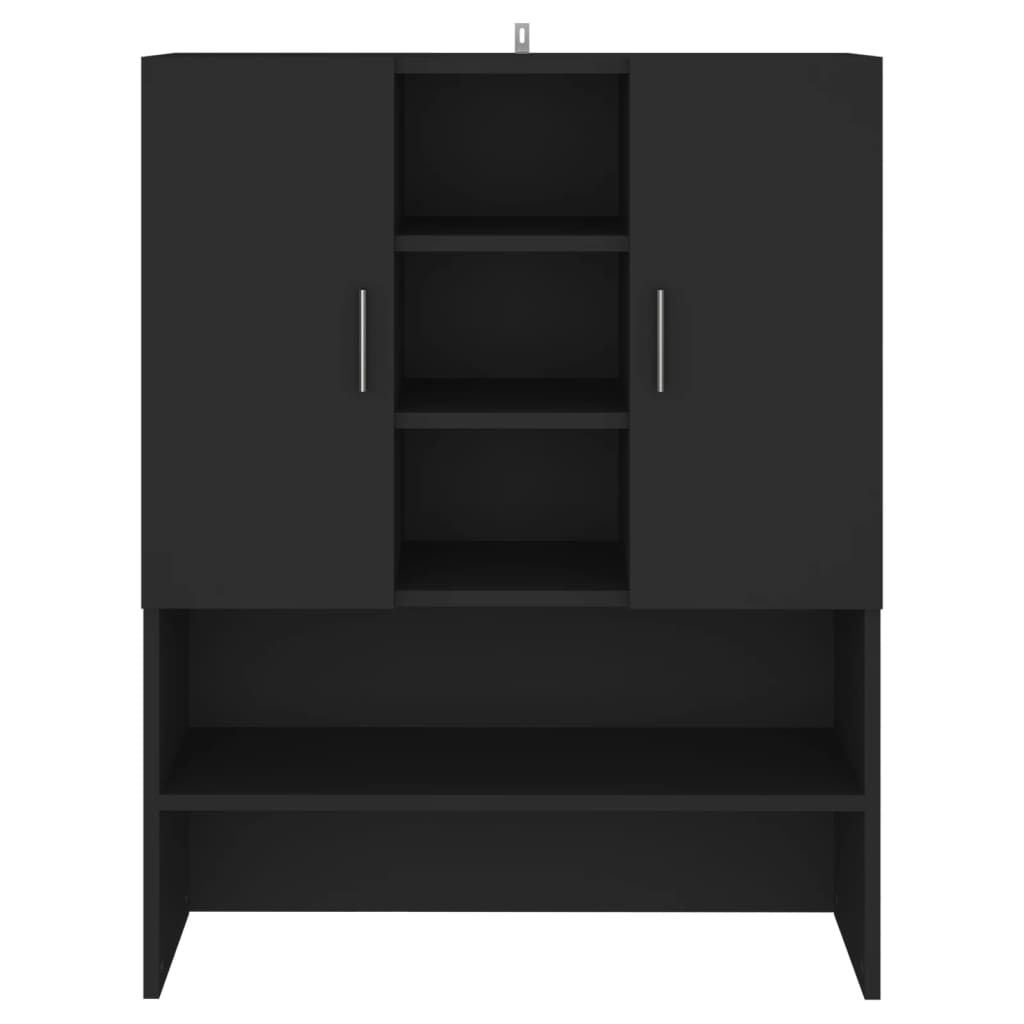 Vidaxl Waschmaschinenschrank 70,5 x 25,5 x 90 cm Schwarz