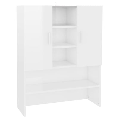 Vidaxl Waschmaschinenschrank 70,5 x 25,5 x 90 cm Hochglanz weiß