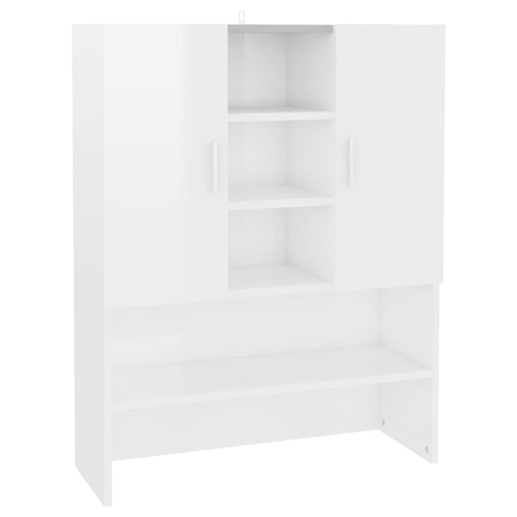 Vidaxl Waschmaschinenschrank 70,5 x 25,5 x 90 cm Hochglanz weiß
