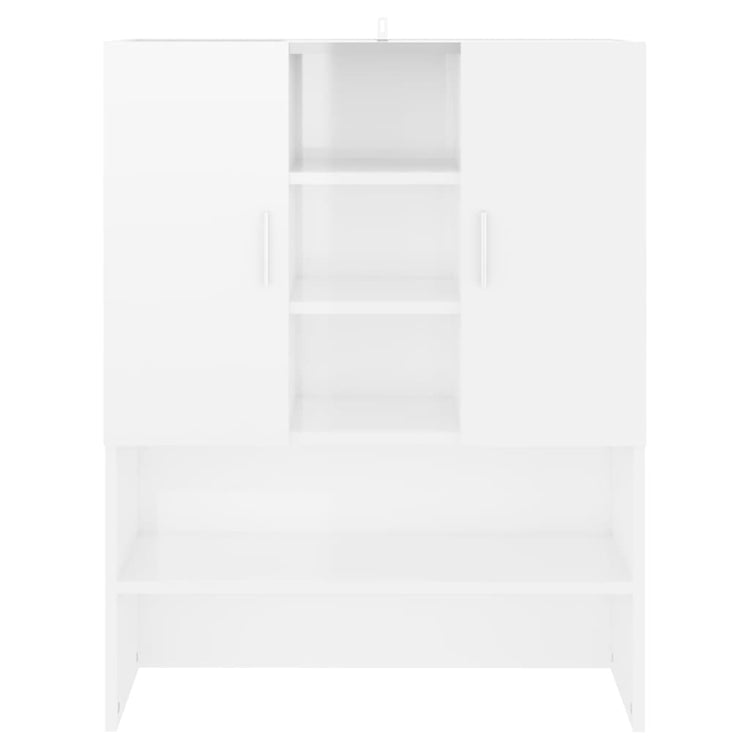 Vidaxl Waschmaschinenschrank 70,5 x 25,5 x 90 cm Hochglanz weiß