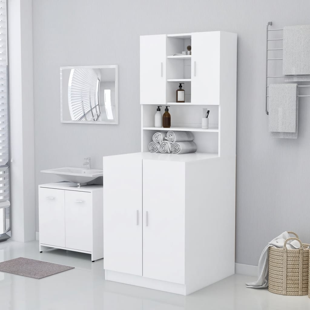 Vidaxl Waschmaschinenschrank 71x71.5x91.5 cm Weiß