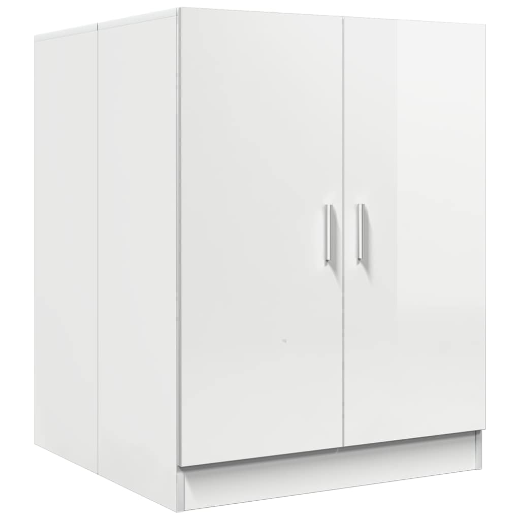 Vidaxl Waschmaschinenschrank 71 x 71,5 x 91,5 cm Hochglanz weiß