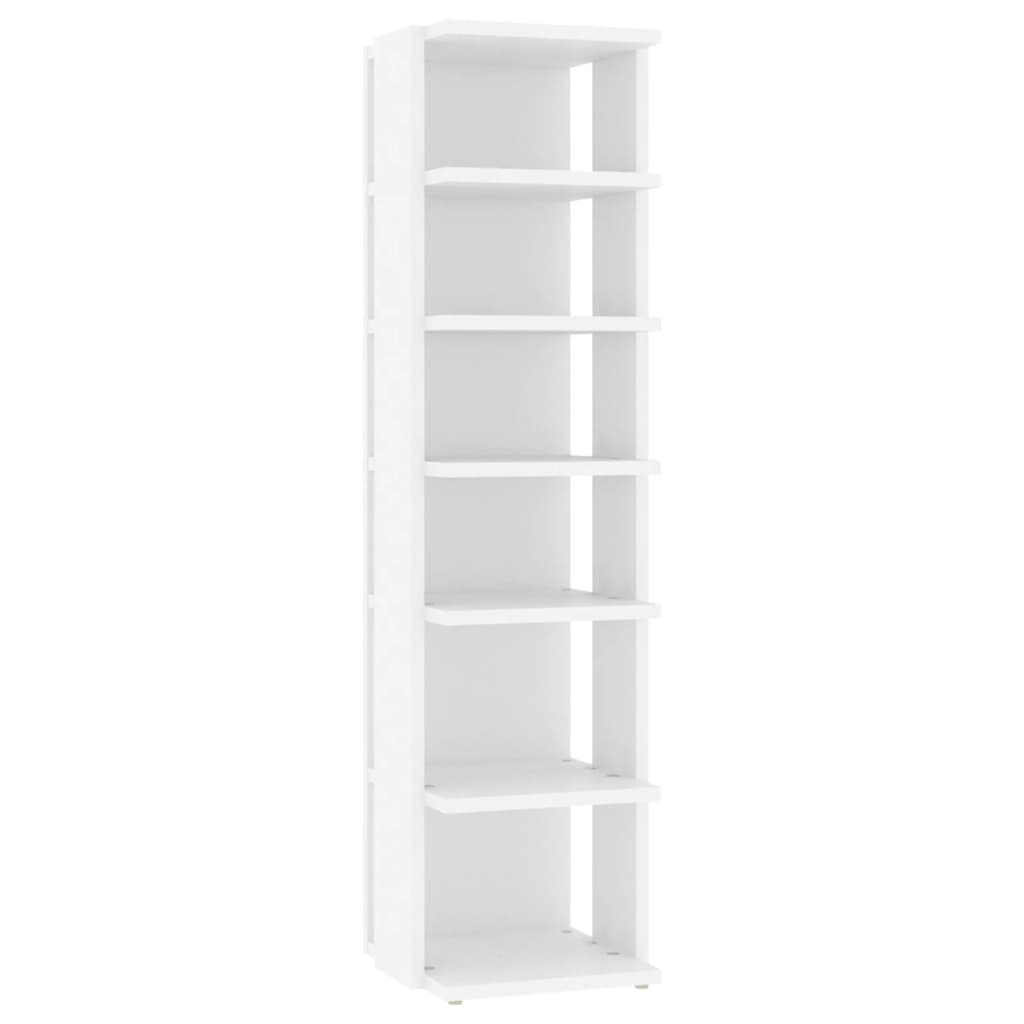 Vidaxl Schuhschrank 27,5 x 27 x 102 cm verarbeitetes Holz weiß