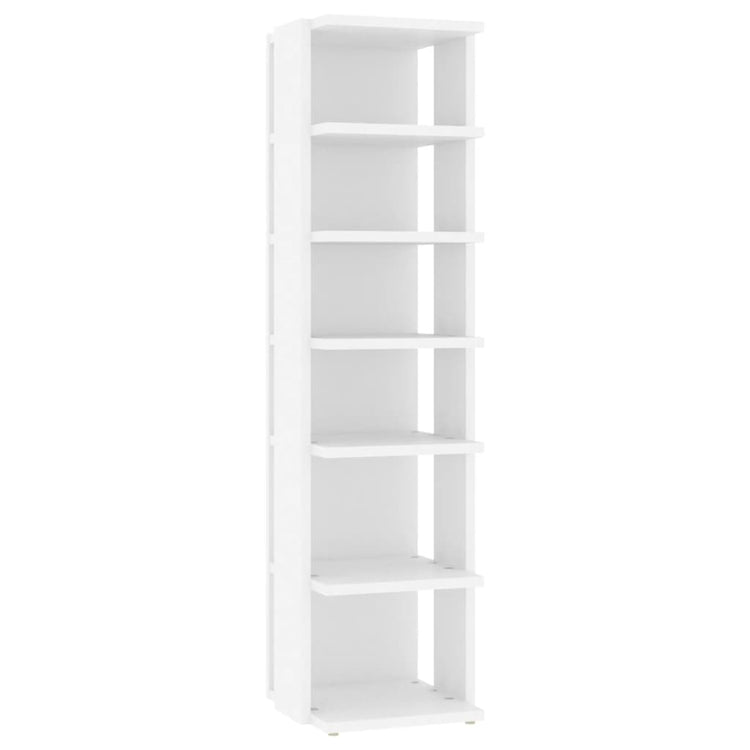 Vidaxl Schuhschrank 27,5 x 27 x 102 cm verarbeitetes Holz weiß