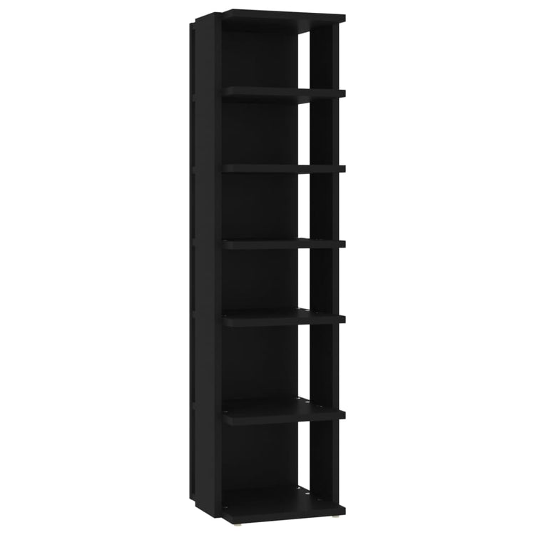 Vidaxl Schuhschrank 27,5 x 27 x 102 cm verarbeitetes Holzschwarz
