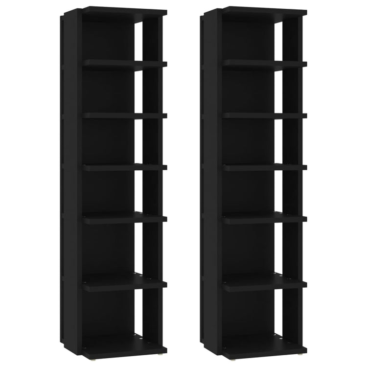 Vidaxl Schuhschränke 2 ST 27.5x27x102 cm Schwarz