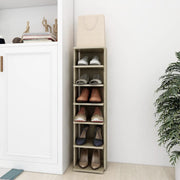 VIDAXL -Schuhschrank 27,5 x 27 x 102 cm propertiertes Holz Sonoma Eich - afbeelding 1