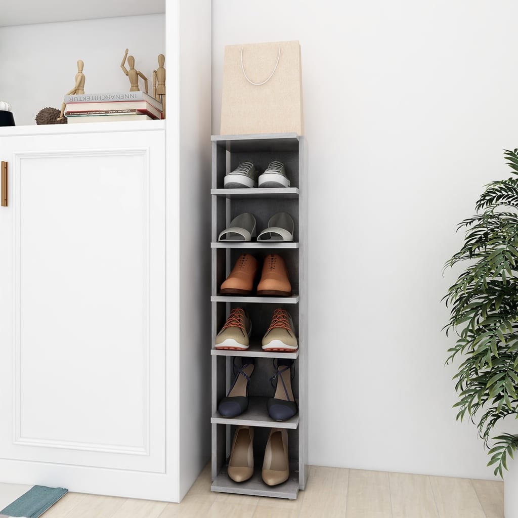 Vidaxl Schuhschrank 27,5 x 27 x 102 cm verarbeiteter Holzbetonpreis