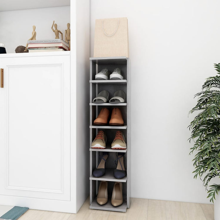 Vidaxl Schuhschrank 27,5 x 27 x 102 cm verarbeiteter Holzbetonpreis