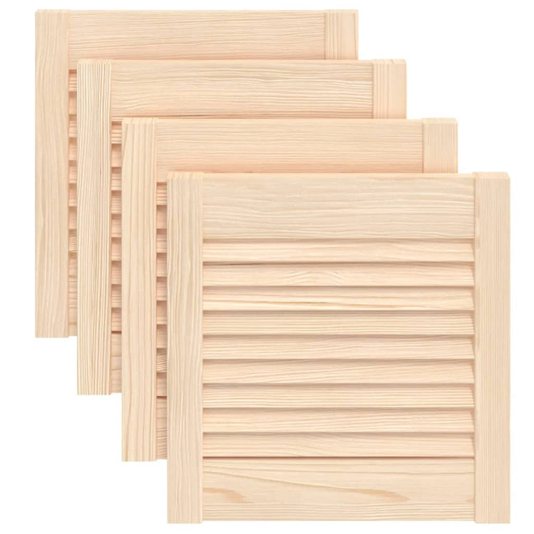 VIDAXL -Schranktüren mit Lamellen 4 ST 39,5 x 39,4 cm Festkiefer