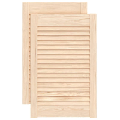 VIDAXL -Schranktüren mit Lamellen 2 PCs 61,5 x 39,4 cm Festkiefer