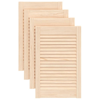 VIDAXL -Schranktüren mit Lamellen 4 -Stcs 61,5 x 39,4 cm Festkiefer