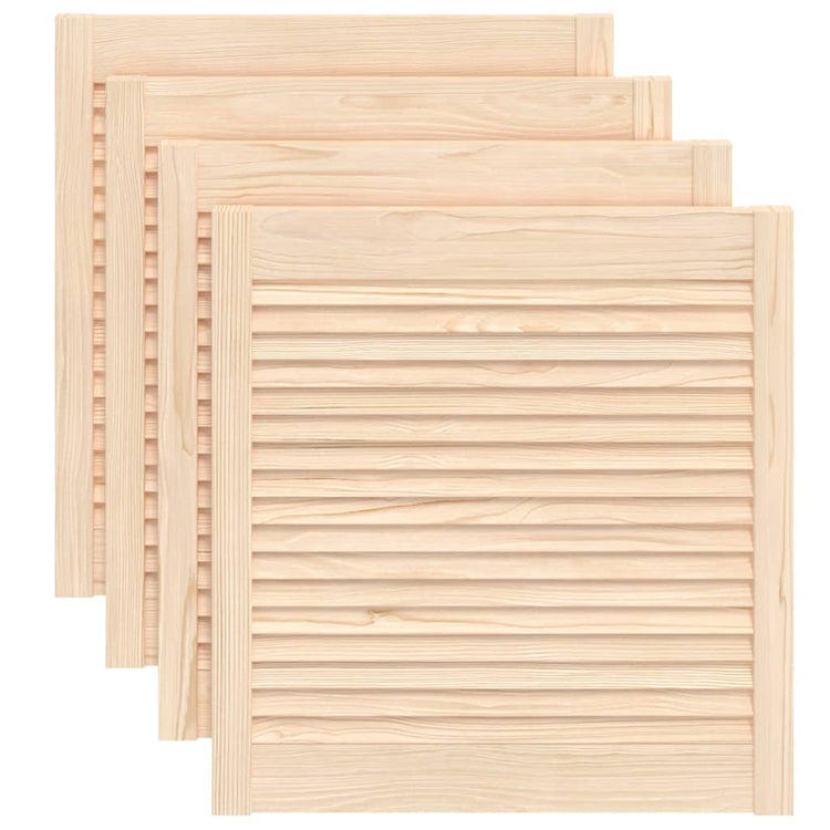 VIDAXL -Schranktüren mit Lamellen 4 -Stcs 61,5 x 59,4 cm Festkiefer