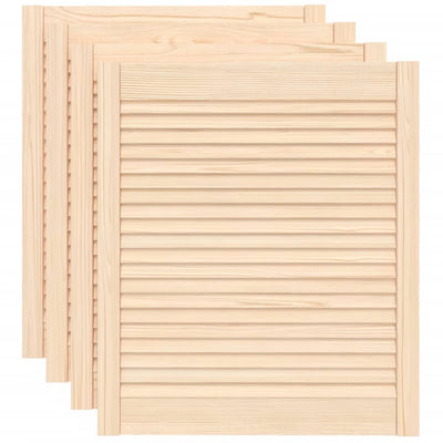 VIDAXL -Schranktüren mit Lamellen 4 -Stcs 69x59.4 cm Festkiefer