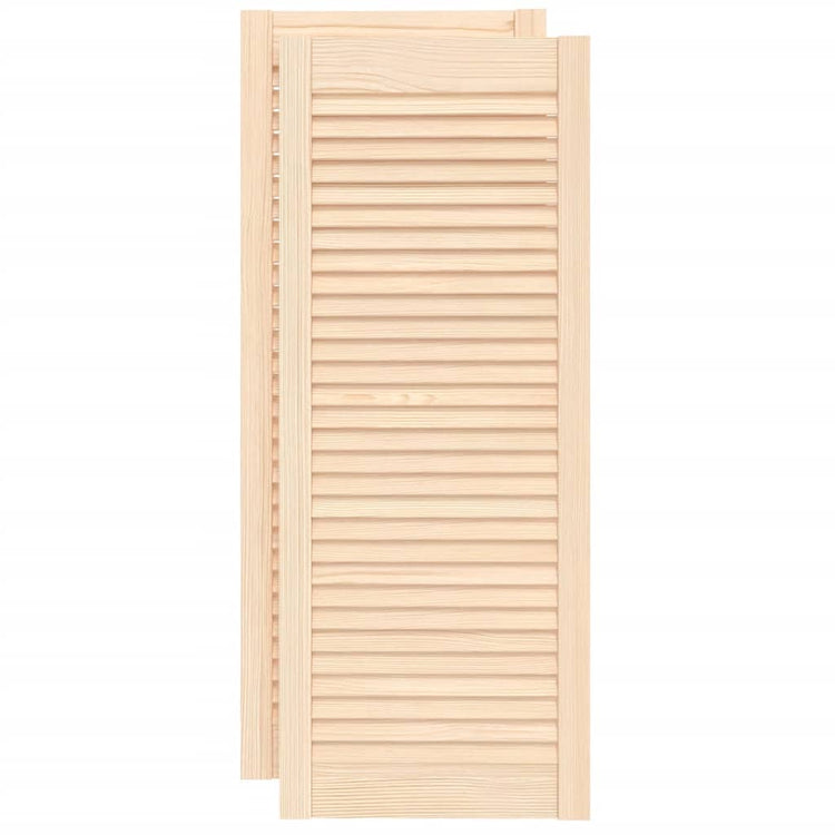 VIDAXL -Schranktüren mit Lamellen 2 -Stcs 99,3 x 39,4 cm Festkiefer