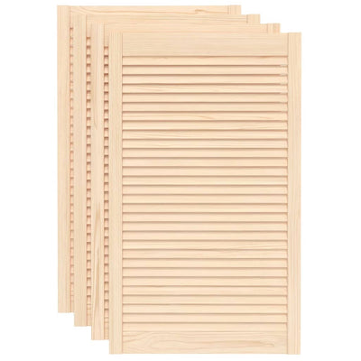 VIDAXL -Schranktüren mit Lamellen 4 -Stcs 99,3 x 59,4 cm Festkiefer