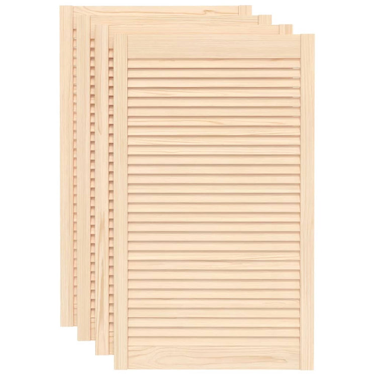 VIDAXL -Schranktüren mit Lamellen 4 -Stcs 99,3 x 59,4 cm Festkiefer