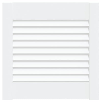 VIDAXL -Schranktür mit Lamellen 39,5 x 39,4 cm Festkiefer weiß