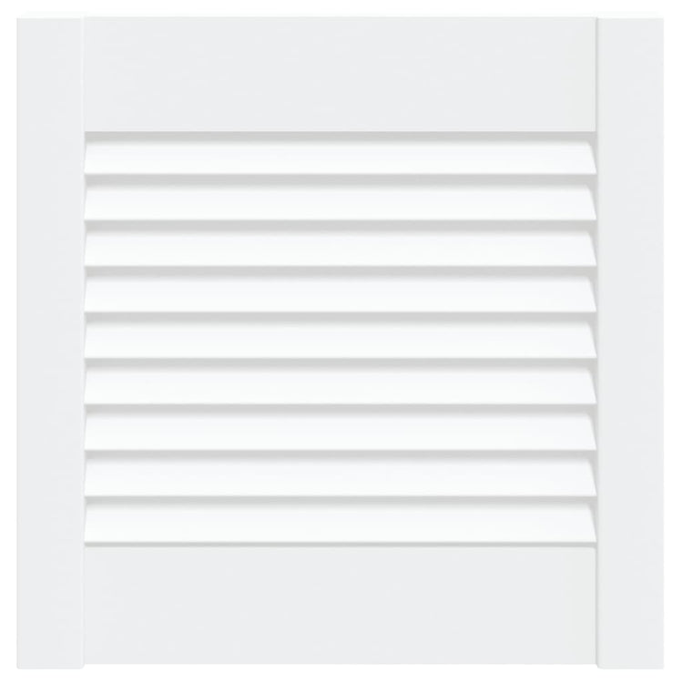VIDAXL -Schranktür mit Lamellen 39,5 x 39,4 cm Festkiefer weiß
