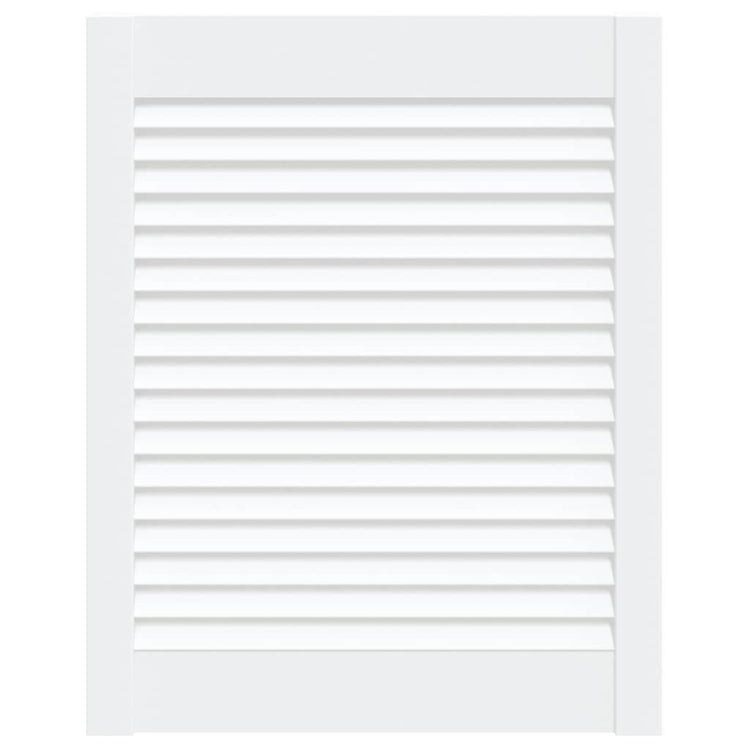 Vidaxl Schranktür mit Lamellen 61,5 x 49,4 cm Festkiefer weiß weiß