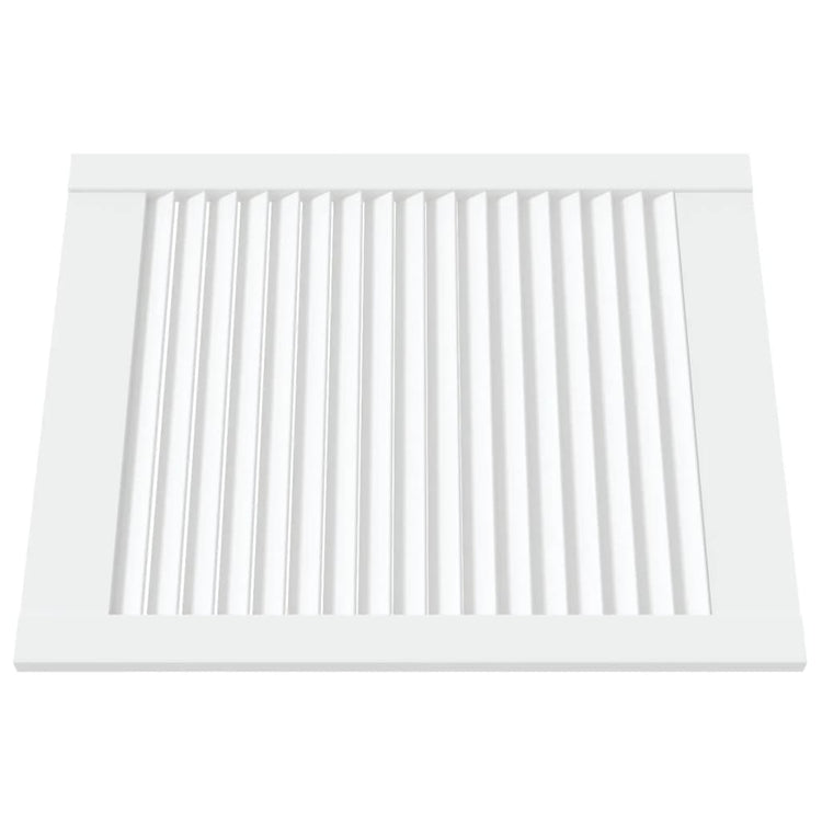 Vidaxl Schranktür mit Lamellen 61,5 x 49,4 cm Festkiefer weiß weiß
