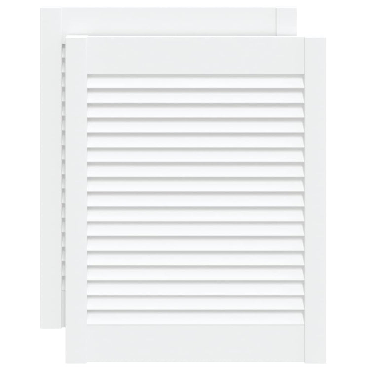 VIDAXL -Schranktüren mit Lamellen 2 PCs 61,5 x 49,4 cm Kiefernholz Weiß weiß