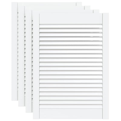 VIDAXL -Schranktüren mit Lamellen 4 Stcs 69x49,4 cm Festkiefer weiß
