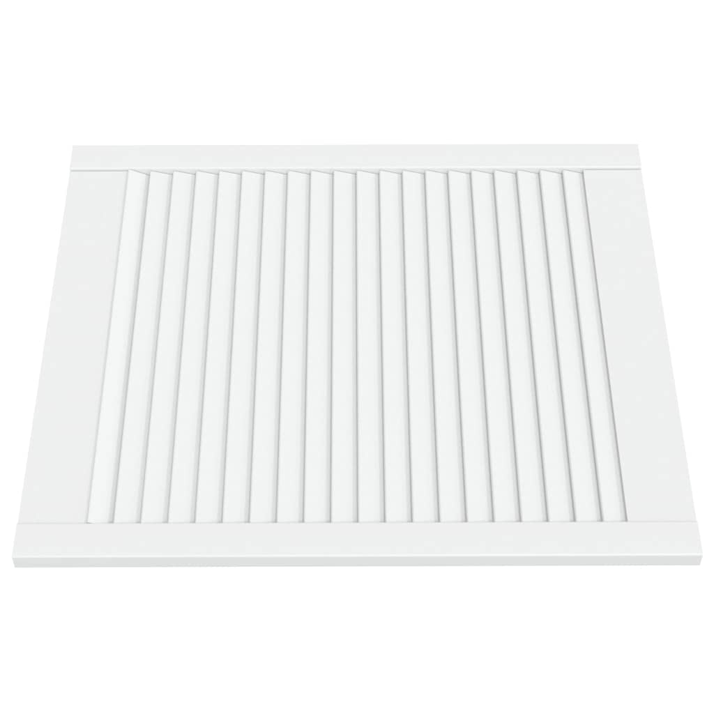 VIDAXL -Schranktüren mit Lamellen 4 Stcs 69x59.4 cm Festkiefern Weiß weiß